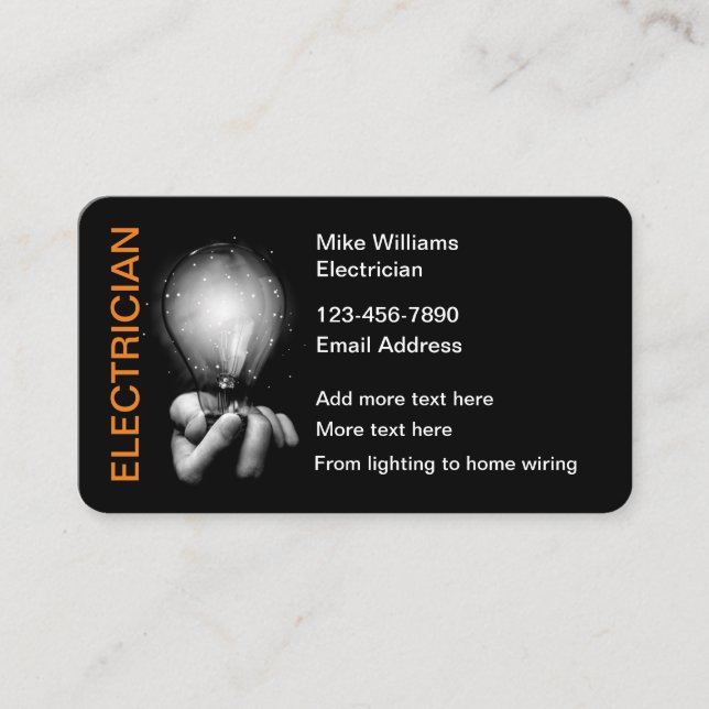 Business Cards für coole Elektrotechnik Visitenkarte (Vorderseite)
