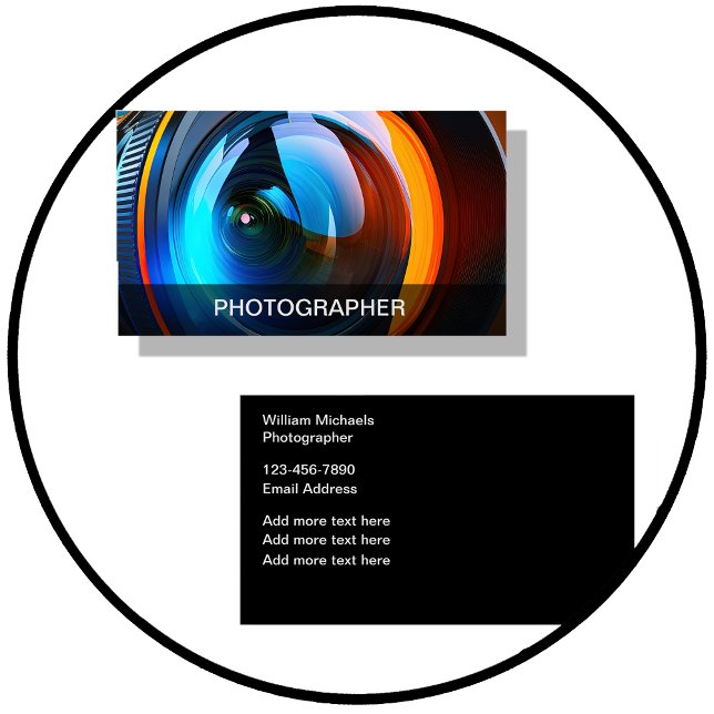 Business Cards für Coole Fotografen Visitenkarte (Von Creator hochgeladen)