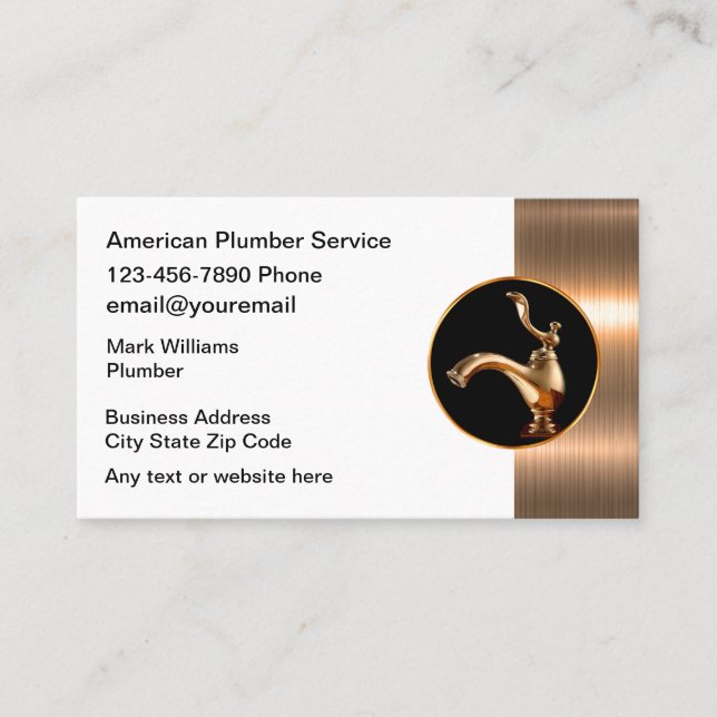 Business Cards für Coole Klempnerdienste Visitenkarte (Vorderseite)