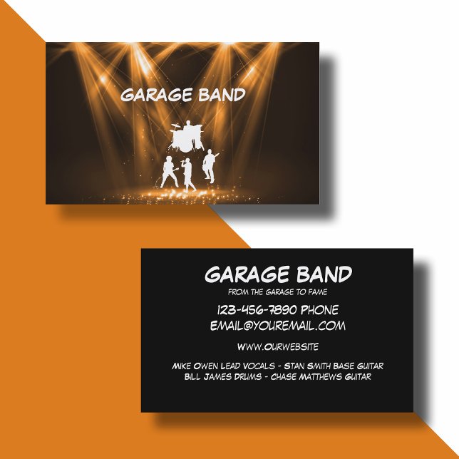 Business Cards für coole Musikgruppen Visitenkarte (Von Creator hochgeladen)