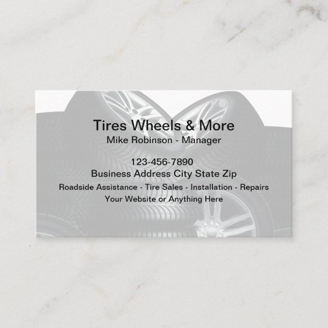 Business Cards für den Automobilturbinenverkehr Visitenkarte (Vorderseite)
