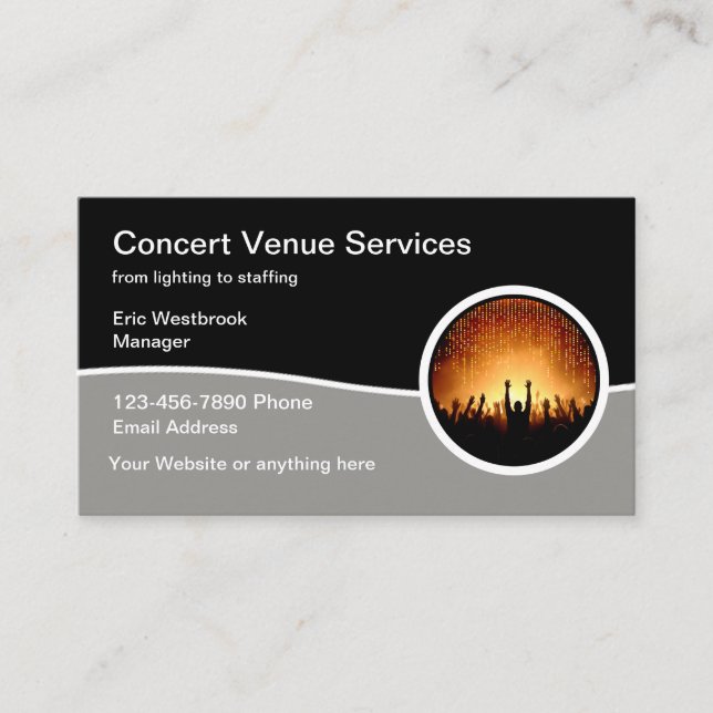 Business Cards für den Konzertbereich Visitenkarte (Vorderseite)