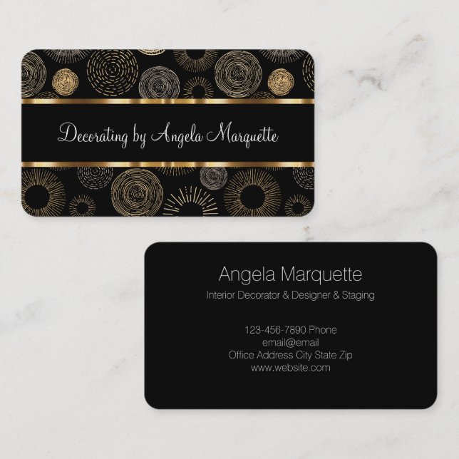 Business Cards für Designer und Dekoratoren Visitenkarte (Vorne/Hinten)