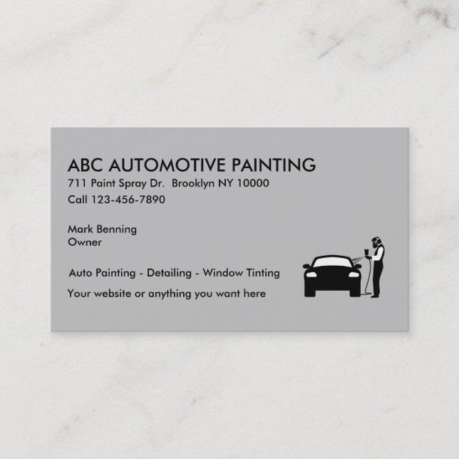 Business Cards für die Automobillackierung Visitenkarte (Vorderseite)