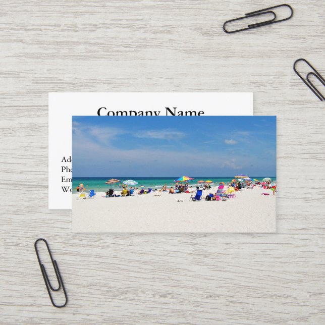 Business Cards für die Beachrückgabe Visitenkarte (Vorderseite/Rückseite Beispiel)
