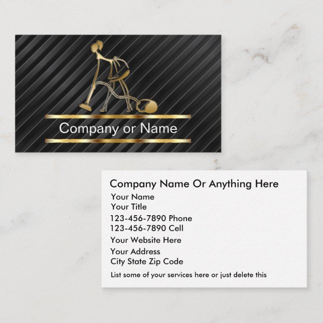 Business Cards für die klassische Reinigung Visitenkarte (Vorne/Hinten)