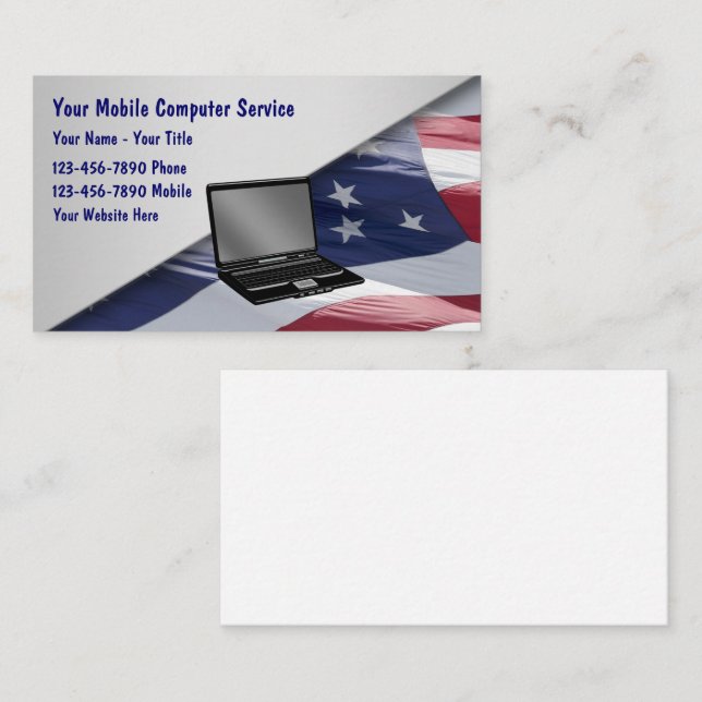 Business Cards für die Reparatur mobiler Computer Visitenkarte (Vorne/Hinten)