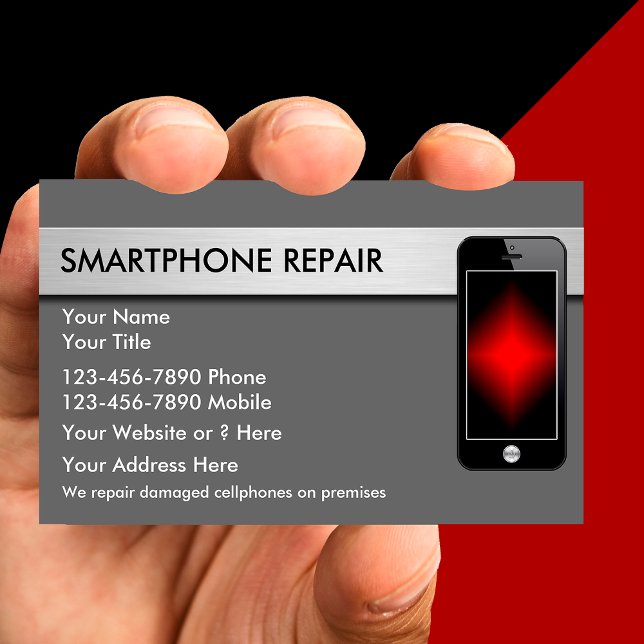 Business Cards für die Reparatur von Mobiltelefone Visitenkarte (Von Creator hochgeladen)