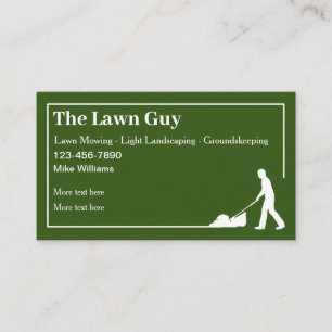 Business Cards für einfaches Rasenmähen Visitenkarte