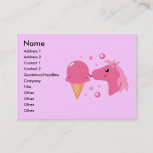 Business Cards für Eiskrem Pony Visitenkarte