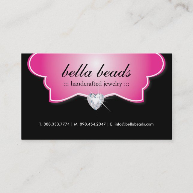 Business Cards für elegante Schmuckdesigner Visitenkarte (Vorderseite)