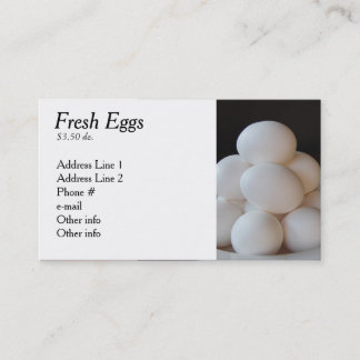 Business Cards für frische Eier Visitenkarte