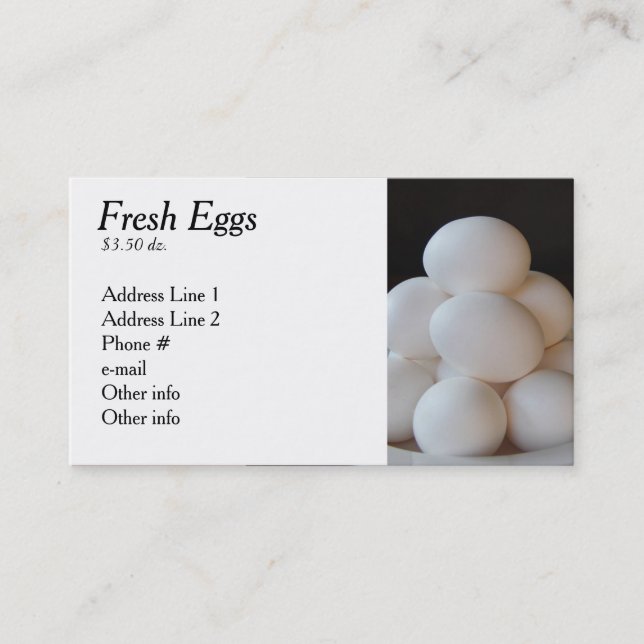 Business Cards für frische Eier Visitenkarte (Vorderseite)