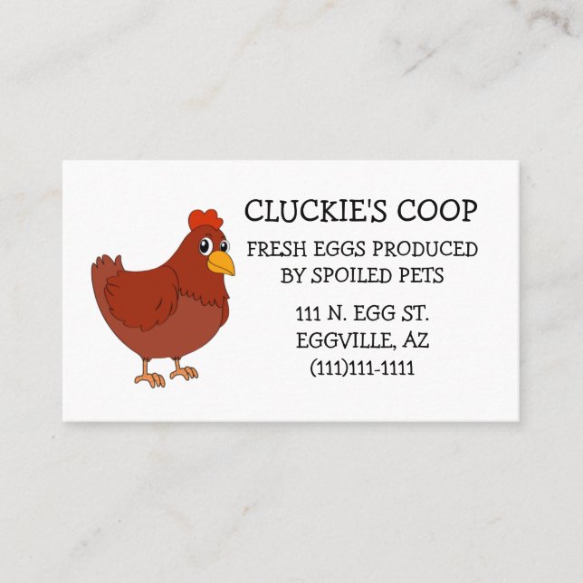 Business Cards für frische Eier Visitenkarte (Vorderseite)