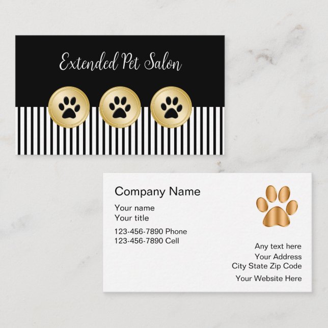 Business Cards für Haustiere Visitenkarte (Vorne/Hinten)