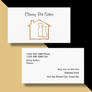 Business Cards für hochwertige Haustiere Visitenkarte
