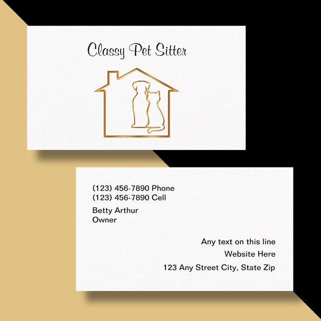 Business Cards für hochwertige Haustiere Visitenkarte (Von Creator hochgeladen)