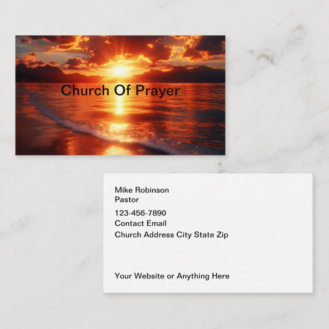 Business Cards für Kirche und Gebet Visitenkarte (Vorne/Hinten)
