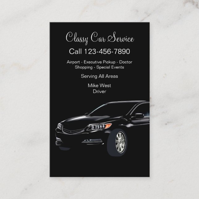 Business Cards für Klasse-Car-Service Visitenkarte (Vorderseite)