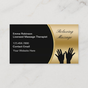 Business Cards für klassisch entspannende Massaget Visitenkarte