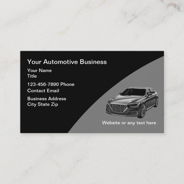 Business Cards für klassische Automobiltechnik Visitenkarte (Vorderseite)