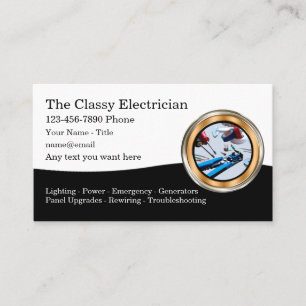 Business Cards für klassische Elektrofachleute Visitenkarte