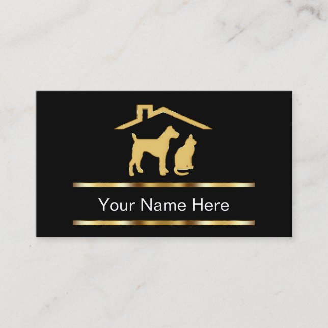Business Cards für klassische Haustiere Visitenkarte (Vorderseite)
