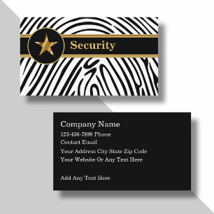 Business Cards für klassische SicherheitsFingerabd Visitenkarte