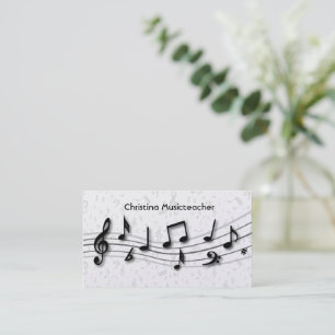 Business Cards für Luxury Musical Notes Visitenkarte