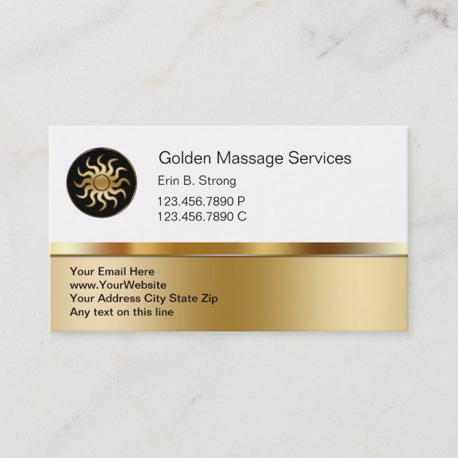 Business Cards für Massage Visitenkarte (Vorderseite)