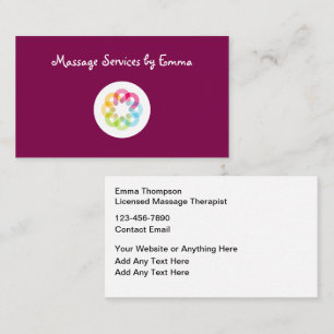 Business Cards für moderne Massage Therapeut Visitenkarte