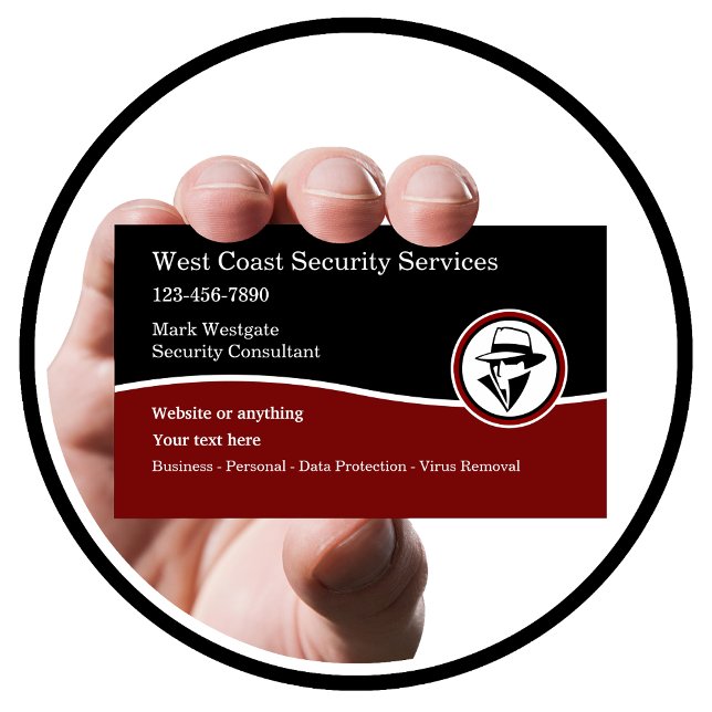 Business Cards für moderne Sicherheitsdienste Visitenkarte (Von Creator hochgeladen)