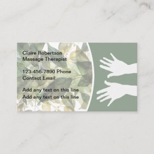 Business Cards für natürliche Massage Visitenkarte