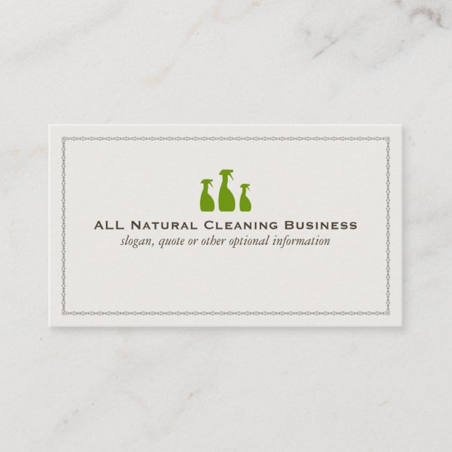 Business Cards für natürliche Reinigung Visitenkarte (Vorderseite)