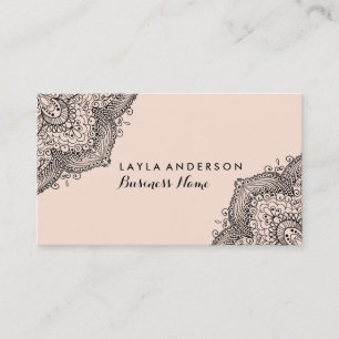 Business Cards für Pink und Black Henna Visitenkarte