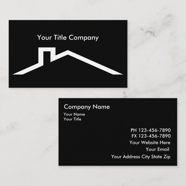 Business Cards für Real Anwesen Visitenkarte (Vorne/Hinten)