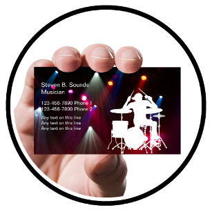 Business Cards für Rock Music Band Visitenkarte