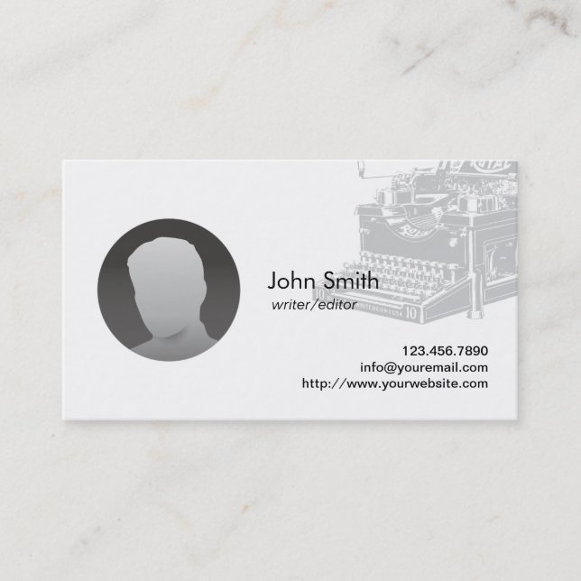 Business Cards für Schreibmaschinenschreibgeräte d Visitenkarte (Vorderseite)