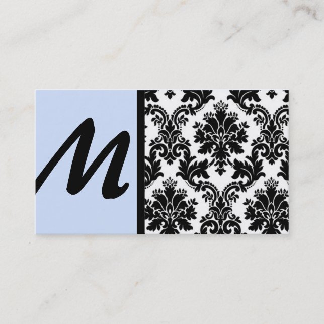 Business Cards für schwarze und hellblaue Damaskus Visitenkarte (Vorderseite)