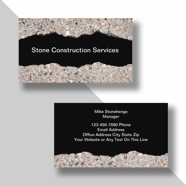 Business Cards für Stone Construction Services Visitenkarte (Von Creator hochgeladen)
