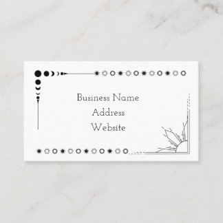 Business Cards für Sun und Mond Visitenkarte