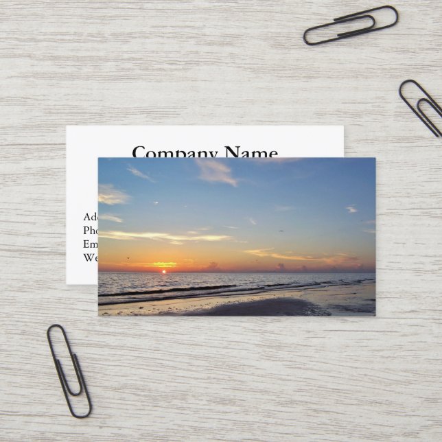 Business Cards für Sunset Retirement Visitenkarte (Vorderseite/Rückseite Beispiel)