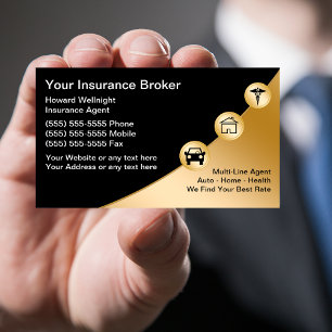 Business Cards für Versicherungsmakler Visitenkarte
