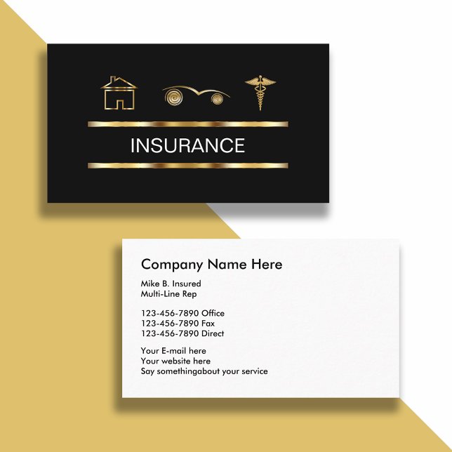 Business Cards für Versicherungsmakler Visitenkarte (Von Creator hochgeladen)