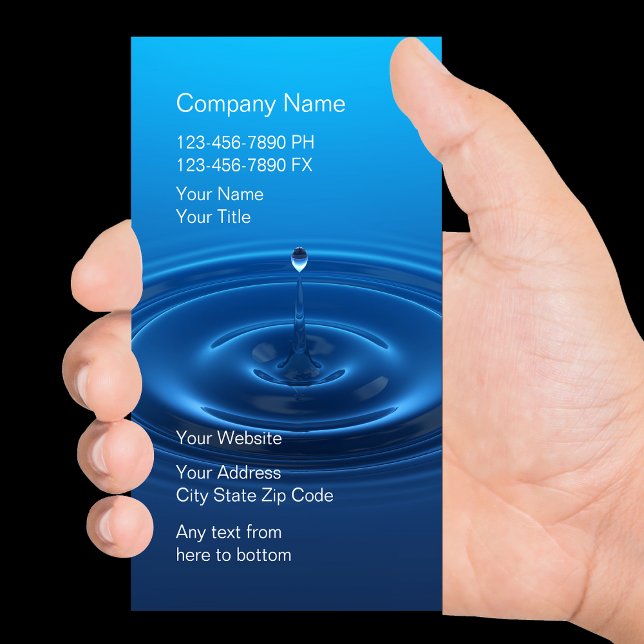 Business Cards für Wasserfiltersysteme Visitenkarte (Von Creator hochgeladen)