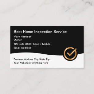 Business Cards für Zuhause Inspection Services Visitenkarte