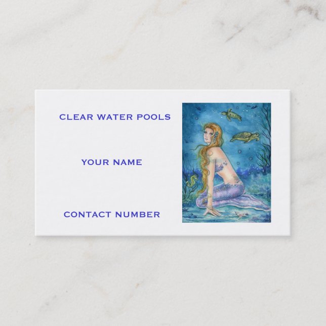 BUSINESS CARDS MERMAIDS FANTASY VISITENKARTE (Vorderseite)