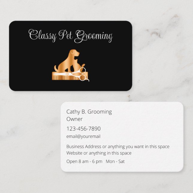 Business Cards mit gehobener Hausarbeit Visitenkarte (Vorne/Hinten)