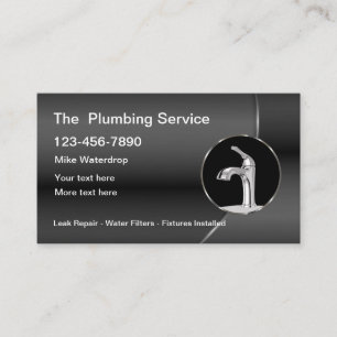 Business Cards mit Logos für klassische Klempnerd Visitenkarte