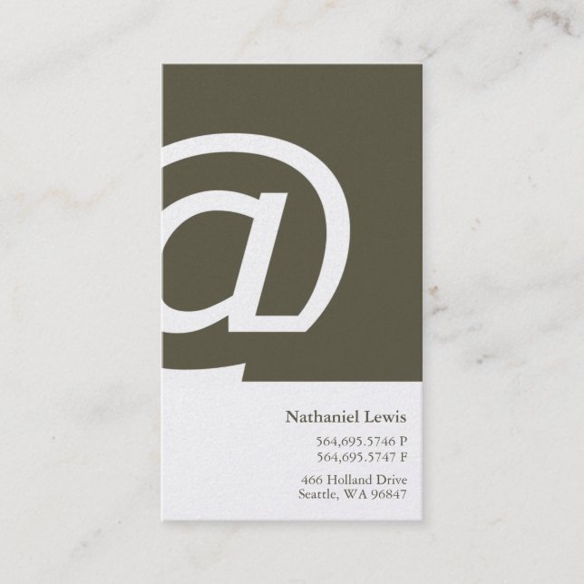 @ Business Cards Visitenkarte (Vorderseite)